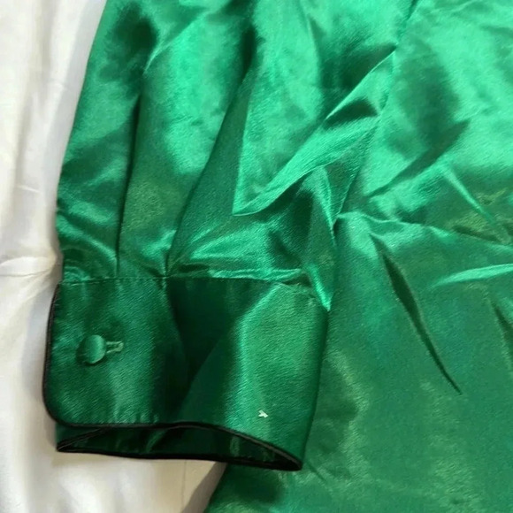 Victoria Secret Vintage gold label green nightgown beaded front design - Picture 4 of 6